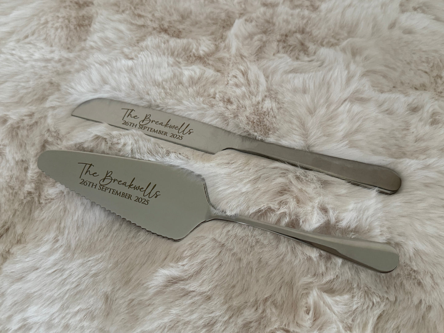 Personalised Cake Knife and Server