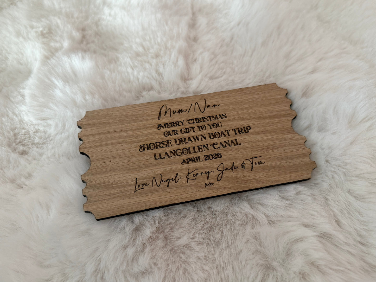 Personalised Gift Tickets/IOU