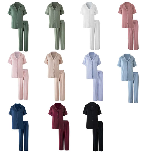 Adult Button Down Modal Long legs Short Arms Pjs