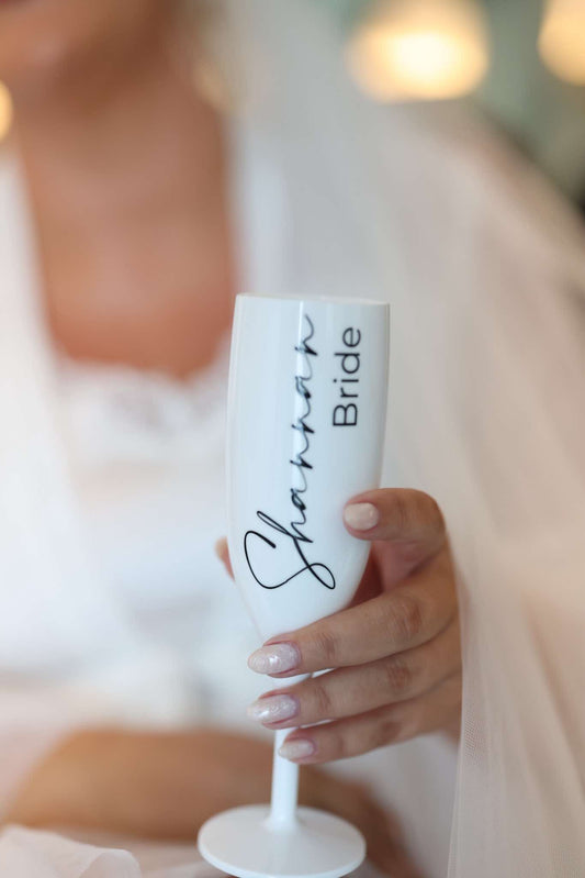 Personalised Shatterproof White Flute